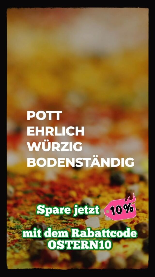 Ostern steht vor der Tür und mit ihm auch die längst ersehnte kulinarische Vielfalt  Was wäre das perfekte Ostermenü ohne Gewürze? 🌿 

Unsere Gewürzmischungen verleihen jedem Gericht das gewisse Etwas und sorgen für unvergessliche Geschmackserlebnisse 💥

Also, worauf wartet ihr noch? Entdecke jetzt unsere große Auswahl an Gewürzmischungen und nutze direkt den 😍 10% Rabattcode: OSTERN10, dieser ist bis Ostermontag, 10.04.2023, gültig 🐰 

#spicebude #ostern #rabatt #rabattcode #gewürze #familytime #gönndir #geschmack